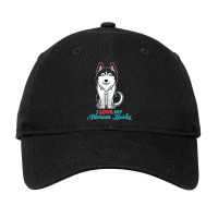 I Love My Siberian Husky For Lovers Of Huskies Premium Adjustable Cap | Artistshot