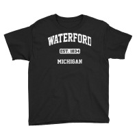 Waterford Michigan Mi Vintage State Athletic Style T Shirt Youth Tee | Artistshot