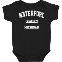 Waterford Michigan Mi Vintage State Athletic Style T Shirt Baby Bodysuit | Artistshot