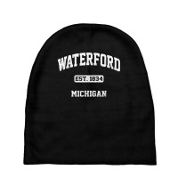 Waterford Michigan Mi Vintage State Athletic Style T Shirt Baby Beanies | Artistshot