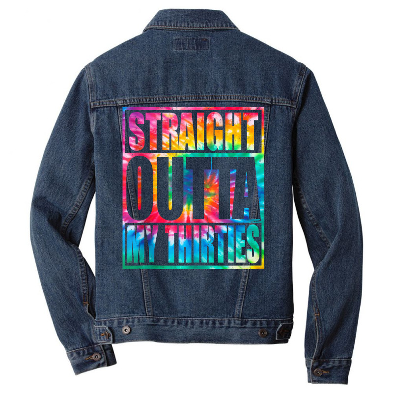 Straight Outta My Thirties T Shirt Funny 40th Birthday Tank Top Men Denim Jacket | Artistshot