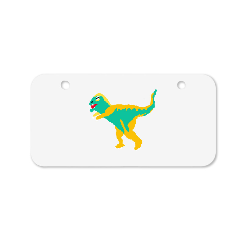 Dinosaur Graphic Bicycle License Plate | Artistshot