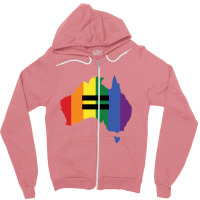 Lgbt Equality Australia Zipper Hoodie | Artistshot