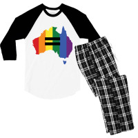 Lgbt Equality Australia Men's 3/4 Sleeve Pajama Set | Artistshot