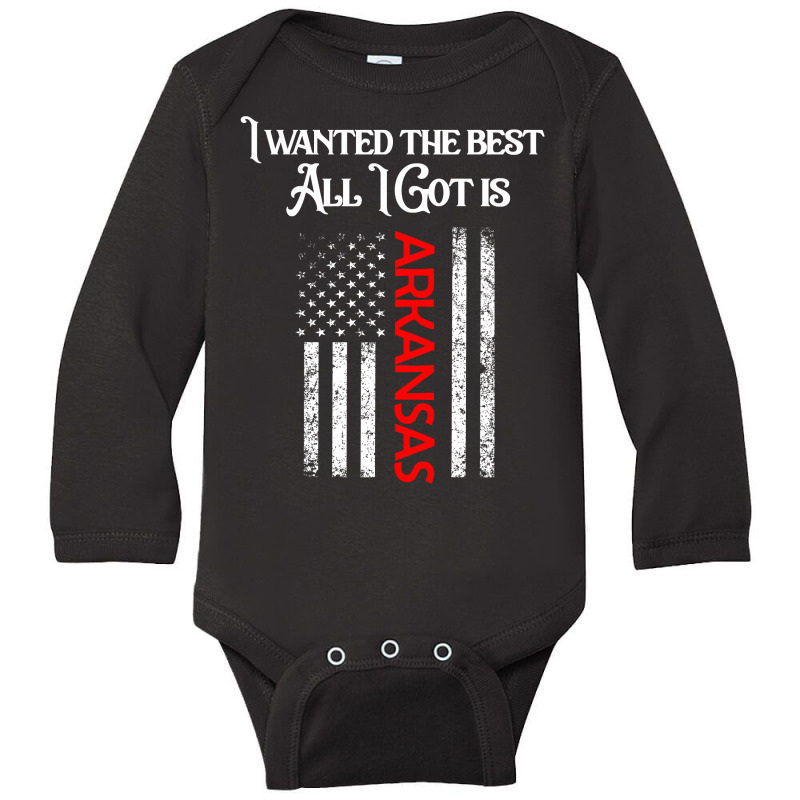 Arkansas City Usa Flag Shirt Long Sleeve Baby Bodysuit by cogentprint | Artistshot