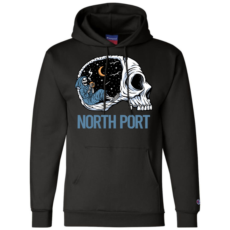 North Port T  Shirt Chilling Skeleton North Port T  Shirt Champion Hoodie | Artistshot