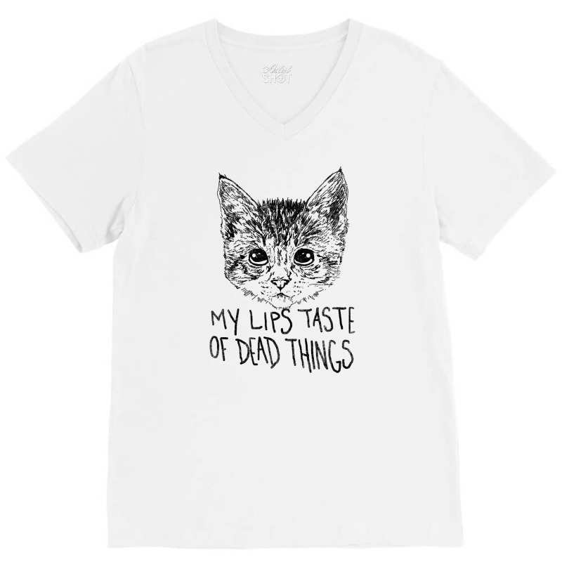 Morbid Kitten V-Neck Tee by Specstore | Artistshot