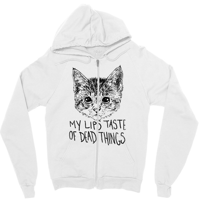 Morbid Kitten Zipper Hoodie by Specstore | Artistshot