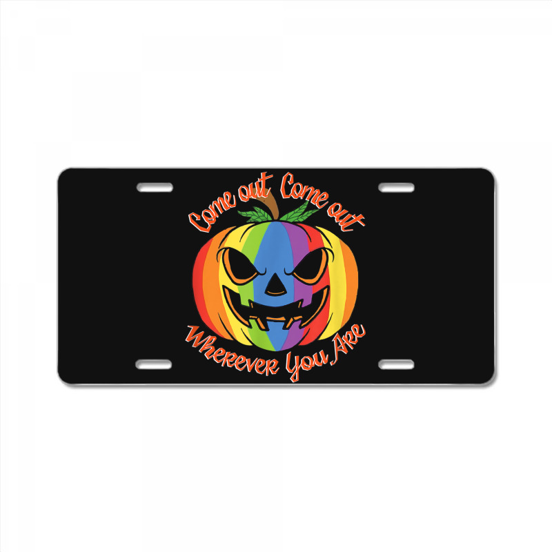 Come Out Wherever You Are   Gay Pride Shirt   Gay Halloween License Plate | Artistshot