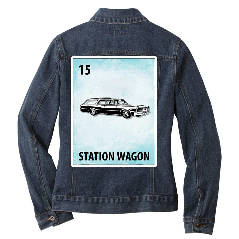 Station Wagon Mexican Cards T Shirt Ladies Denim Jacket by DarleneLee89 | Artistshot