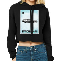 Station Wagon Mexican Cards T Shirt Cropped Hoodie | Artistshot