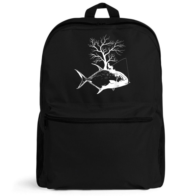 Graphic Tree Fishing Rod Fish Permit T Shirt Backpack. By Artistshot