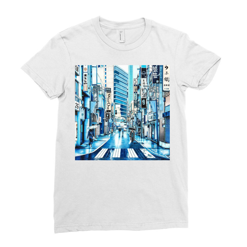 Osaka Restaurant Ladies Fitted T-Shirt by lorismerch | Artistshot