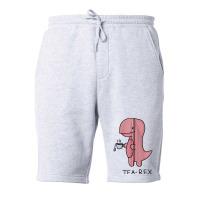 Tea Rex   Humorous Pun Zip Hoodie Fleece Short | Artistshot