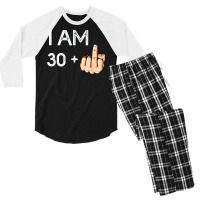 I Am 30 Plus 1 Funny 31st Birthday Gift Born In 1988 T Shirt Men's 3/4 Sleeve Pajama Set | Artistshot