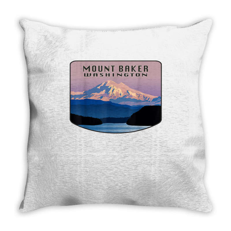 Mount Baker Whatcom County Bellingham Washington Mountain T Shirt Throw Pillow | Artistshot