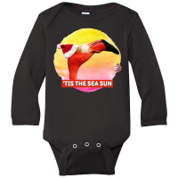 Christmas Funny Tis The Sea Sun Long Sleeve Baby Bodysuit | Artistshot