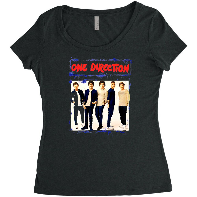 Spray Paint Blue 1 Direction Women's Triblend Scoop T-shirt | Artistshot