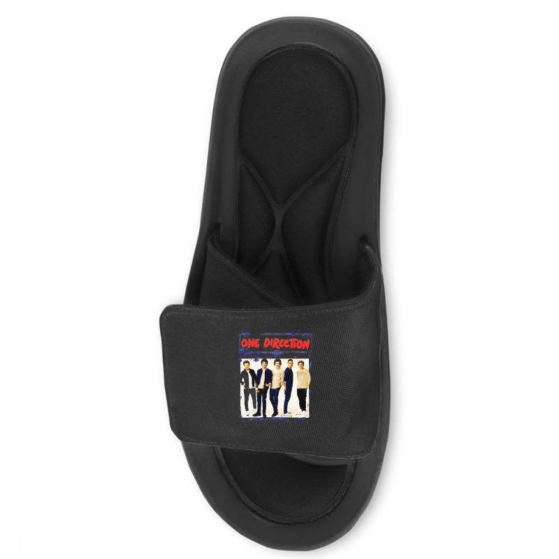 Spray Paint Blue 1 Direction Slide Sandal | Artistshot