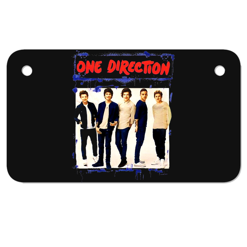 Spray Paint Blue 1 Direction Motorcycle License Plate | Artistshot