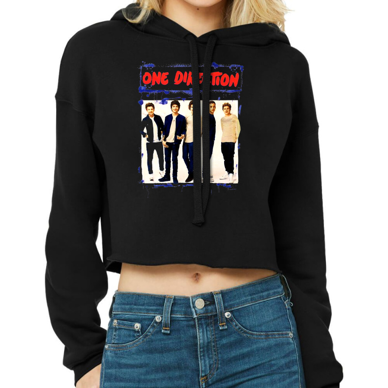 Spray Paint Blue 1 Direction Cropped Hoodie | Artistshot