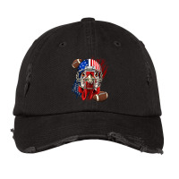 American Football Player Chicken Patriotic Chicken Farmer Vintage Cap | Artistshot