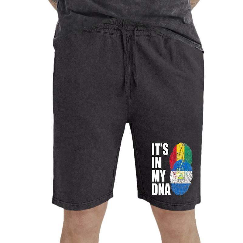 Nicaraguan And Guinean Mix Dna Flag Heritage Premium Vintage Short | Artistshot