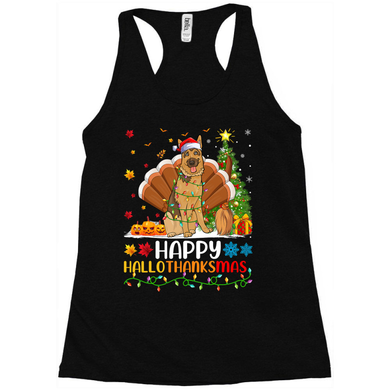 Dog Lover Funny Happy Belgian Malinois Dog Hellothanksmas Racerback Tank by pester | Artistshot