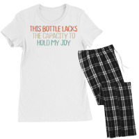 Retro Vintage Simple Funny This Bottle Lacks The Capacity To T Shirt Women's Pajamas Set | Artistshot