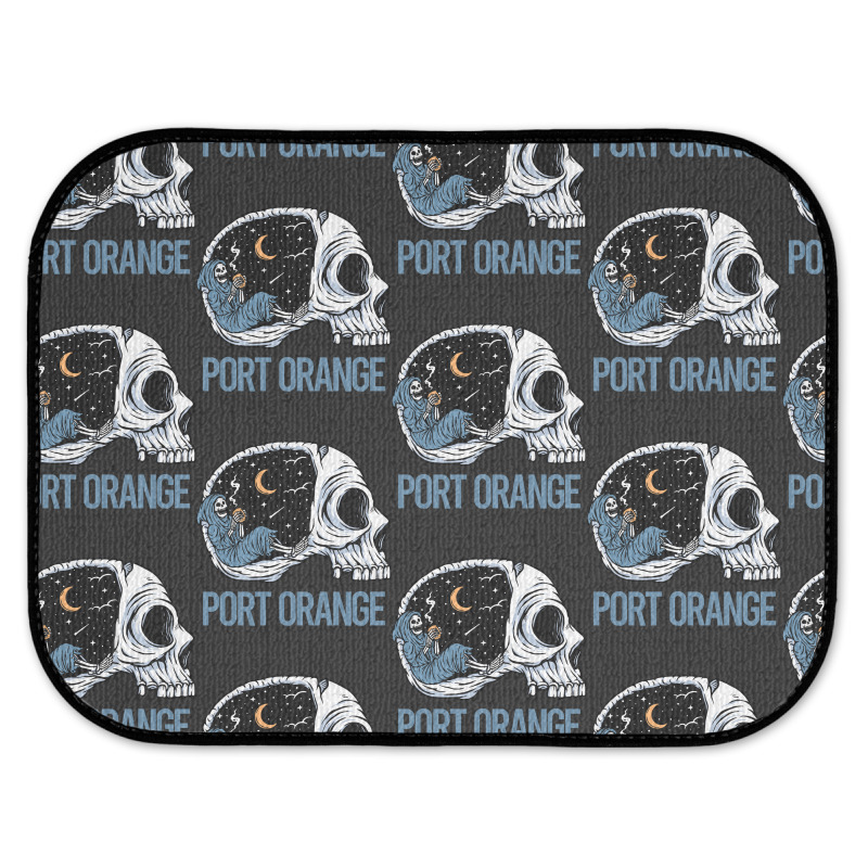 Port Orange T  Shirt Chilling Skeleton Port Orange T  Shirt Rear Car Mat | Artistshot