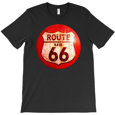 Route 66 Sign Distressed, Ideal Birthday Gift Or Present T-shirt Designed By Abdul Hasim