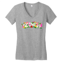 I'm Vaccinated Floral Pro Vaccination Summer Vaccine Gift T Shirt Women's V-neck T-shirt | Artistshot