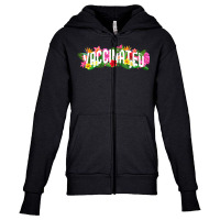 I'm Vaccinated Floral Pro Vaccination Summer Vaccine Gift T Shirt Youth Zipper Hoodie | Artistshot