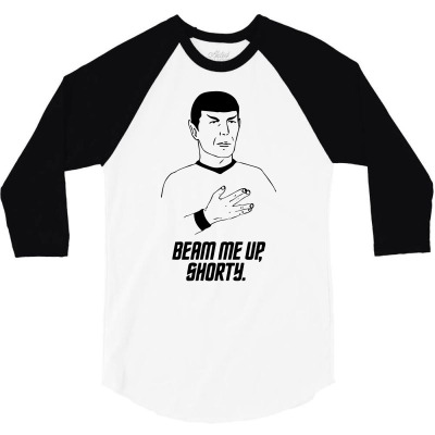 Beam Me Up Shorty 3/4 Sleeve Shirt Designed By Ditreamx