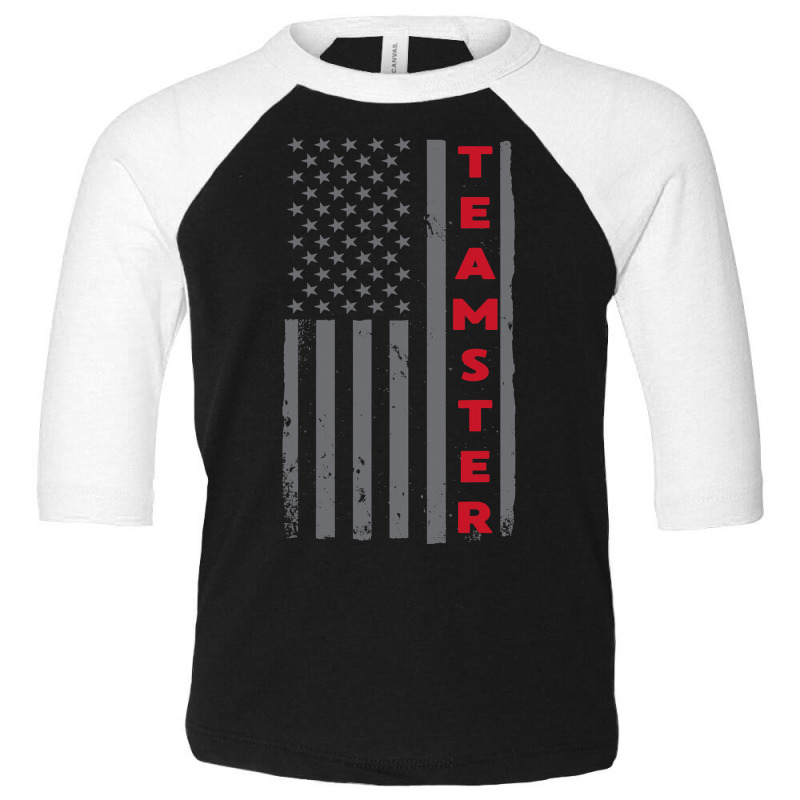 Teamster American Flag Patriotic Truck Driver Us Trucking T Shirt Toddler 3/4 Sleeve Tee by DarleneLee89 | Artistshot