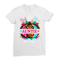 Pink Or Blue Auntie Loves You Leopard Pumpkin Fall Season T Shirt Ladies Fitted T-shirt | Artistshot