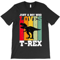 Just A Boy Who Loves T Rex Dinosaur Premium T-shirt | Artistshot