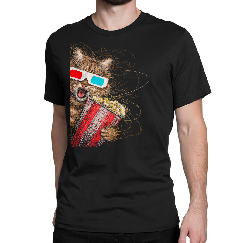 Cinema Cat Classic T-shirt | Artistshot