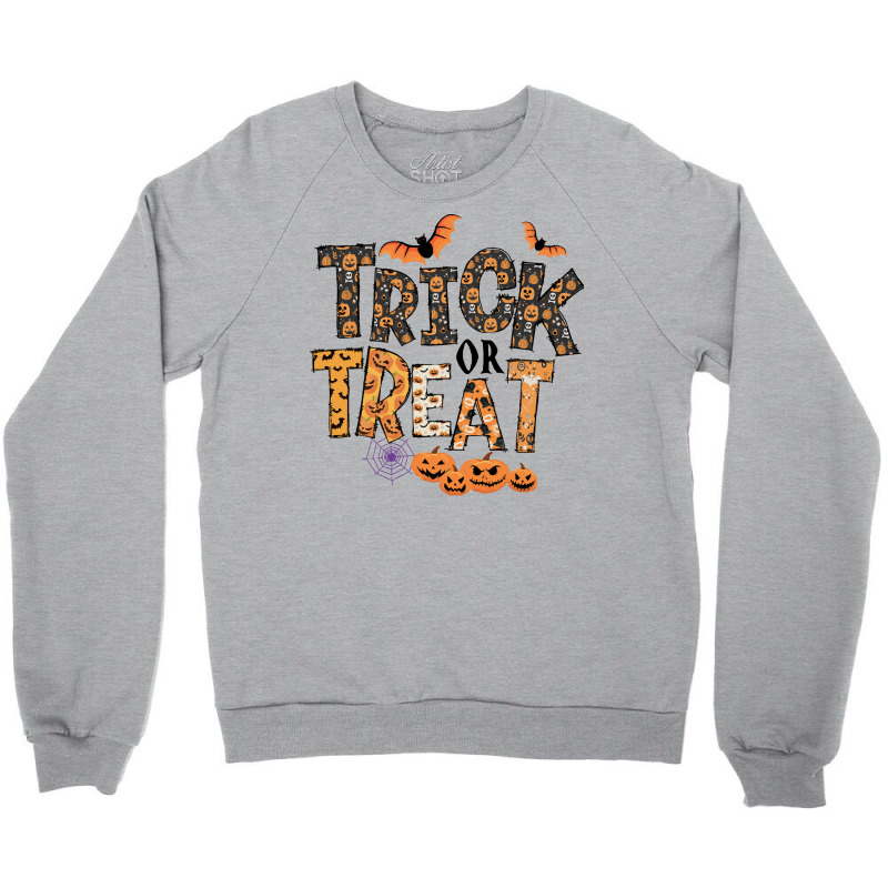 Trick Or Treat T  Shirt Funny Trick Or Treat Cute Halloween Pumpkin Co Crewneck Sweatshirt | Artistshot