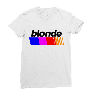 Blonde Stripe Ladies Fitted T-shirt Designed By Seikata