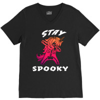 Unicorn T  Shirtstay Spooky Unicorn Skeleton Dabbing T  Shirt V-neck Tee | Artistshot