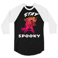 Unicorn T  Shirtstay Spooky Unicorn Skeleton Dabbing T  Shirt 3/4 Sleeve Shirt | Artistshot