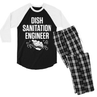 Dishwasher Sanitation Engineer Funny Dishwashing Gift T Shirt Men's 3/4 Sleeve Pajama Set | Artistshot