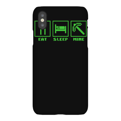 Eat Sleep Mine Minecraft Funny Iphonex Case Designed By Acen9