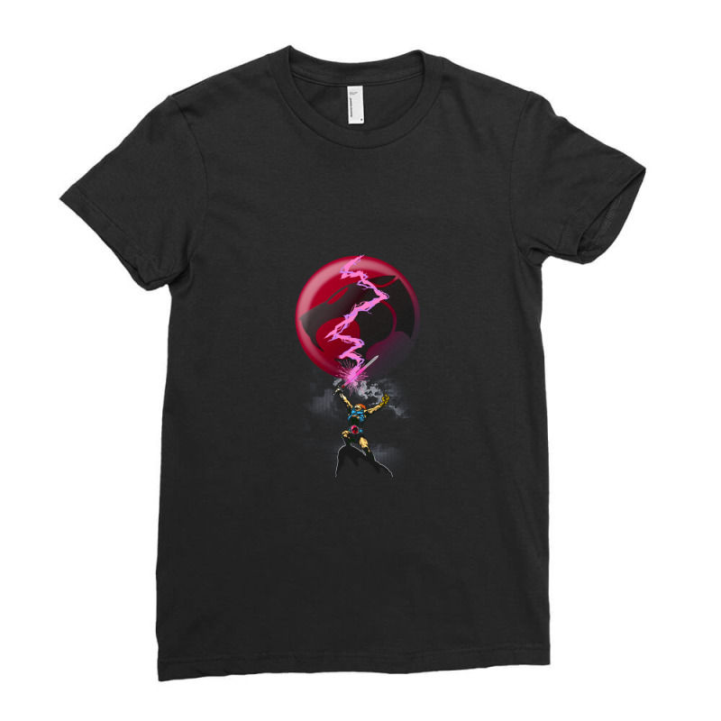 Epic Thunder Sword Scene Ladies Fitted T-Shirt by hidupmereka1 | Artistshot