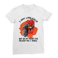 I May Look Calm Ladies Fitted T-shirt | Artistshot