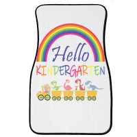 Train Dinosaur Team First Day Of Kindergarten Back To School T Shirt Front Car Mat | Artistshot