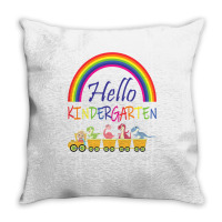 Train Dinosaur Team First Day Of Kindergarten Back To School T Shirt Throw Pillow | Artistshot