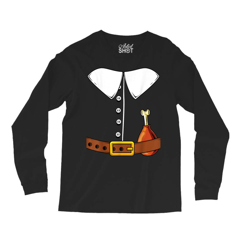 Pilgrim Costume Hat Colonist Thanksgiving Turkey Day Gift T Shirt Long Sleeve Shirts | Artistshot