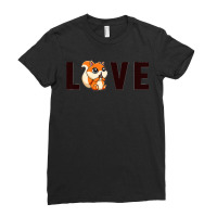 Love Japanese Fox Eastern Gray Squirrel Lover Squirrel Premium Ladies Fitted T-shirt | Artistshot